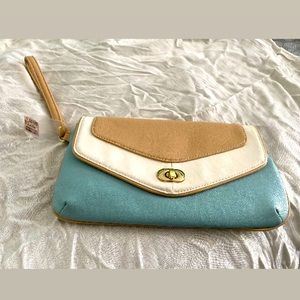 Cute Tricolor Clutch/ Wristlet Purse